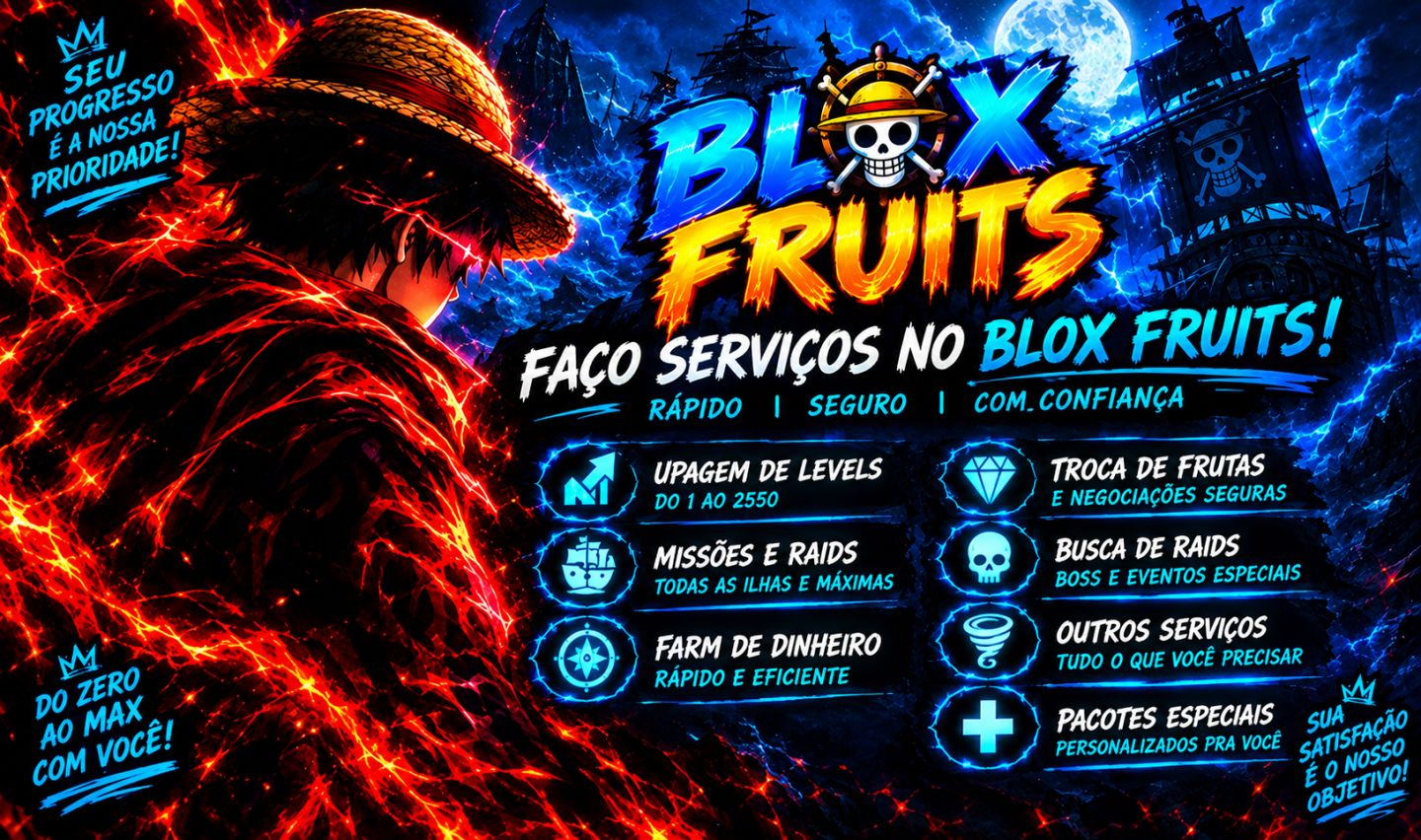 Blox Fruits Serviços de Level, Missões, Bosses