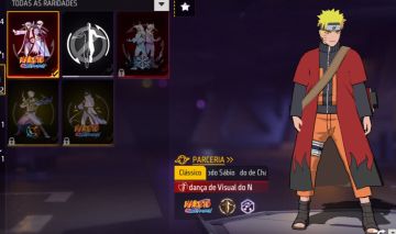 Conta free fire com Naruto