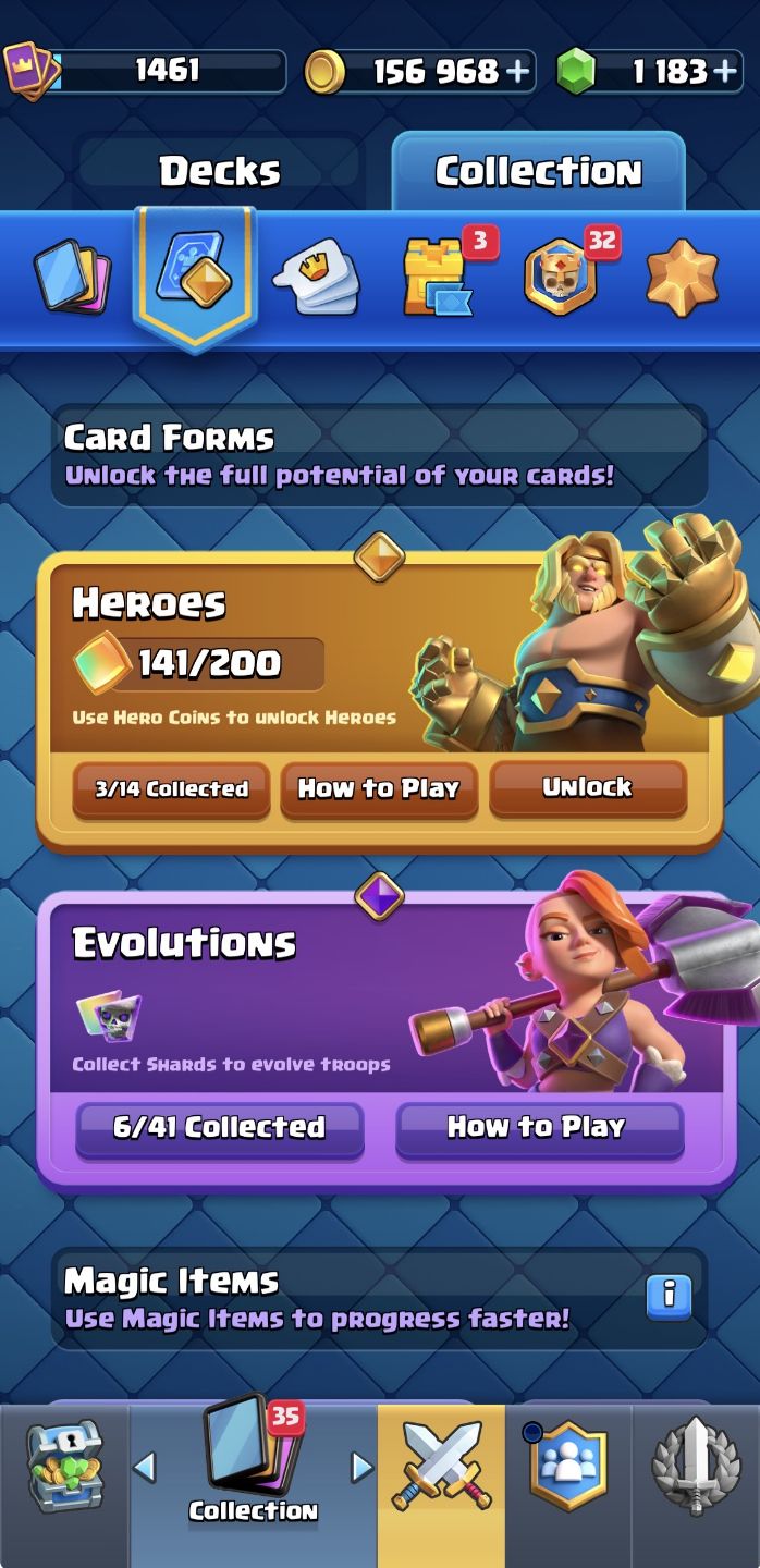 Conta de Clash Royale arena 30