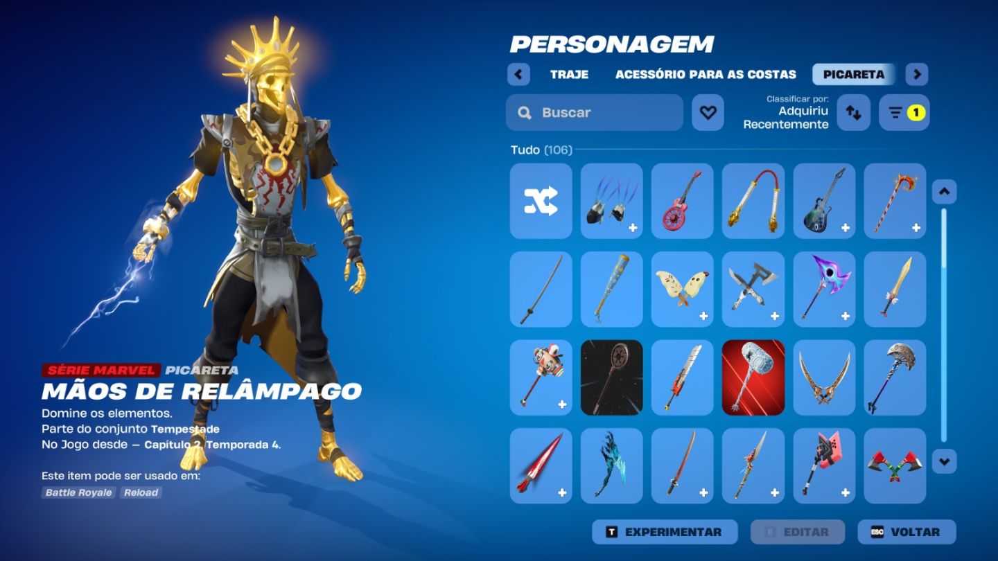 Conta Fortnite com varios personagens lendarios