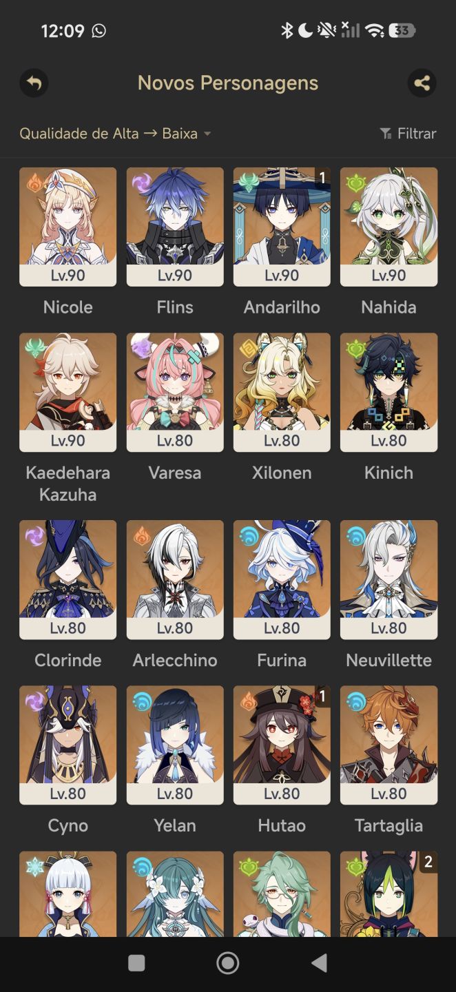 CONTA GENSHIM COM VARIOS T5! BEM ANTIGA COM VARIAS ARMAS DE EVENTOS ANTIGOS!
