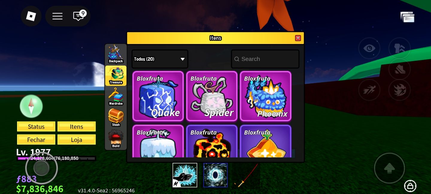 CONTA BLOX FRUITS LV 2800 MAX | VÁRIAS FRUTAS + ITENS RAROS