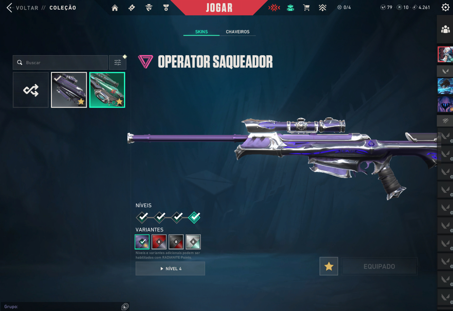 Conta de valorant ascendente com várias skins! Obs: Preço negociável