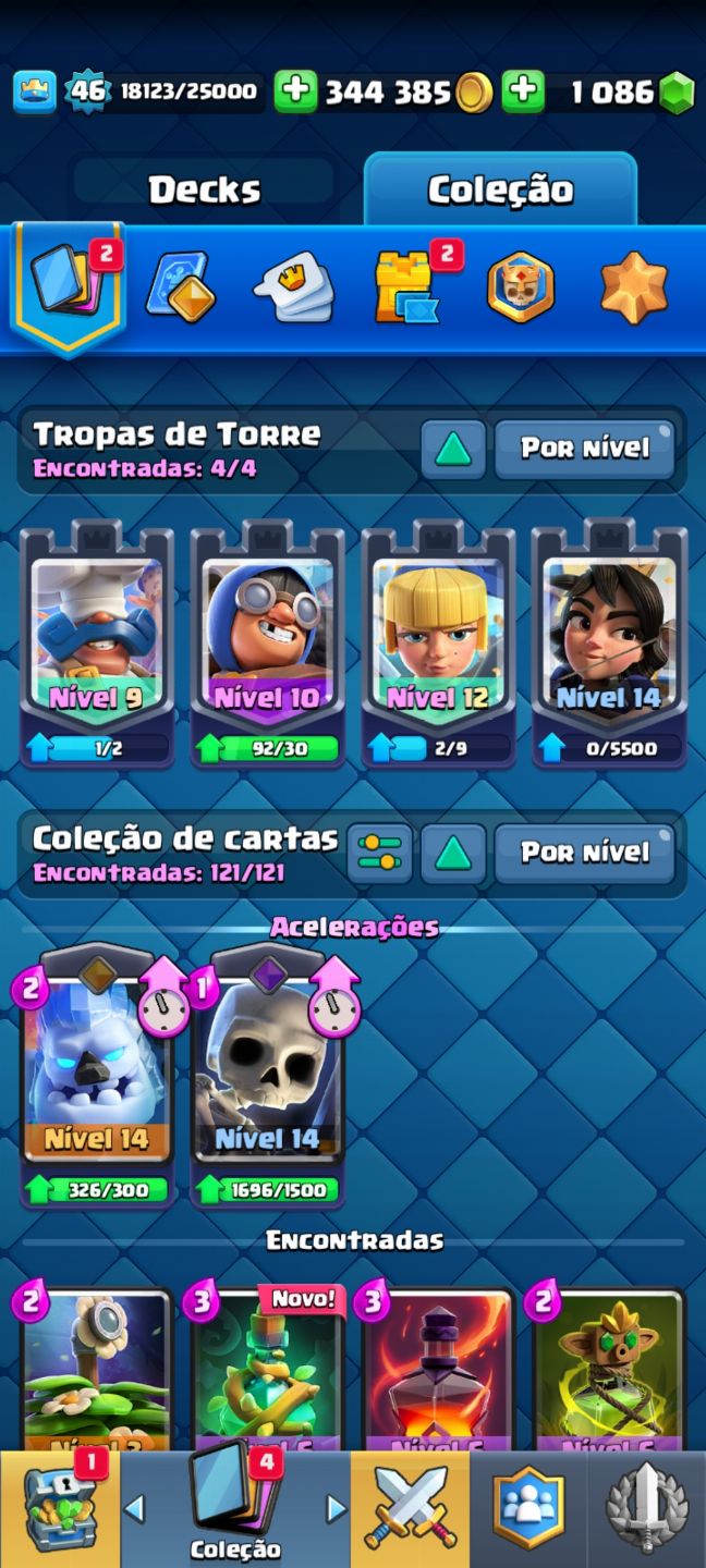 CONTA CLASH ROYALE, LEVEL 46, 8800 TROFÉIS, VISUAIS DE TORRE E MUITO MAIS...