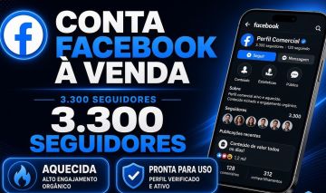 CONTA FACEBOOK COM 3300 SEGUIDORES BRASILEIROS