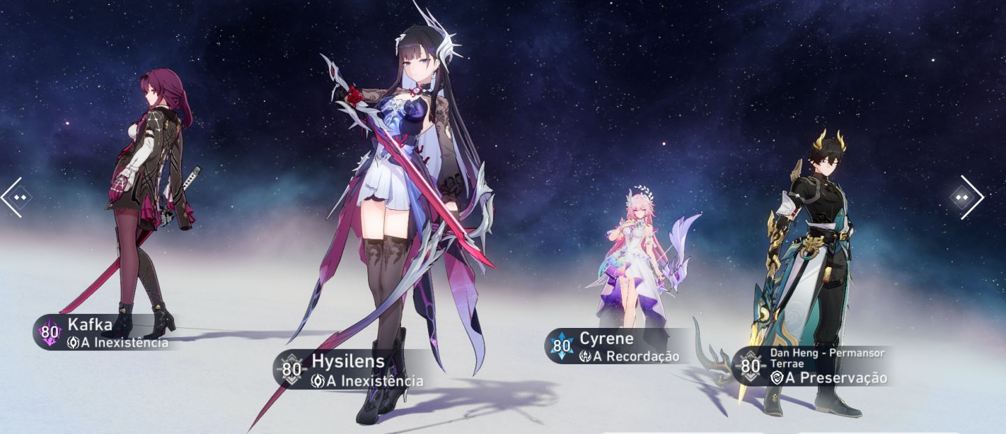 Honkai star rail com personagens limitado