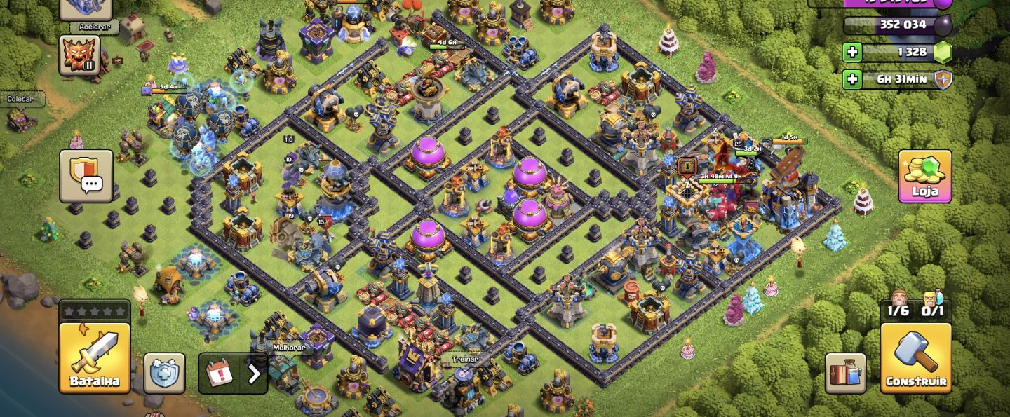 Conta de Clash off Clans e Clash royale