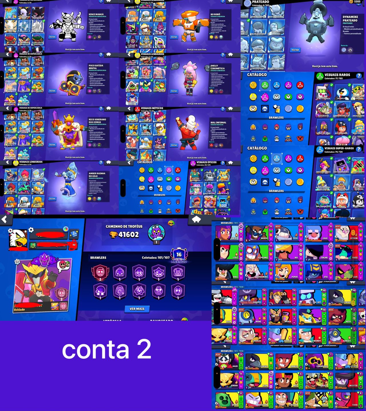 [CONTA DE BRAWL STARS] Mais Barato - AS MELHORES CONTAS - Antigas - Upadas