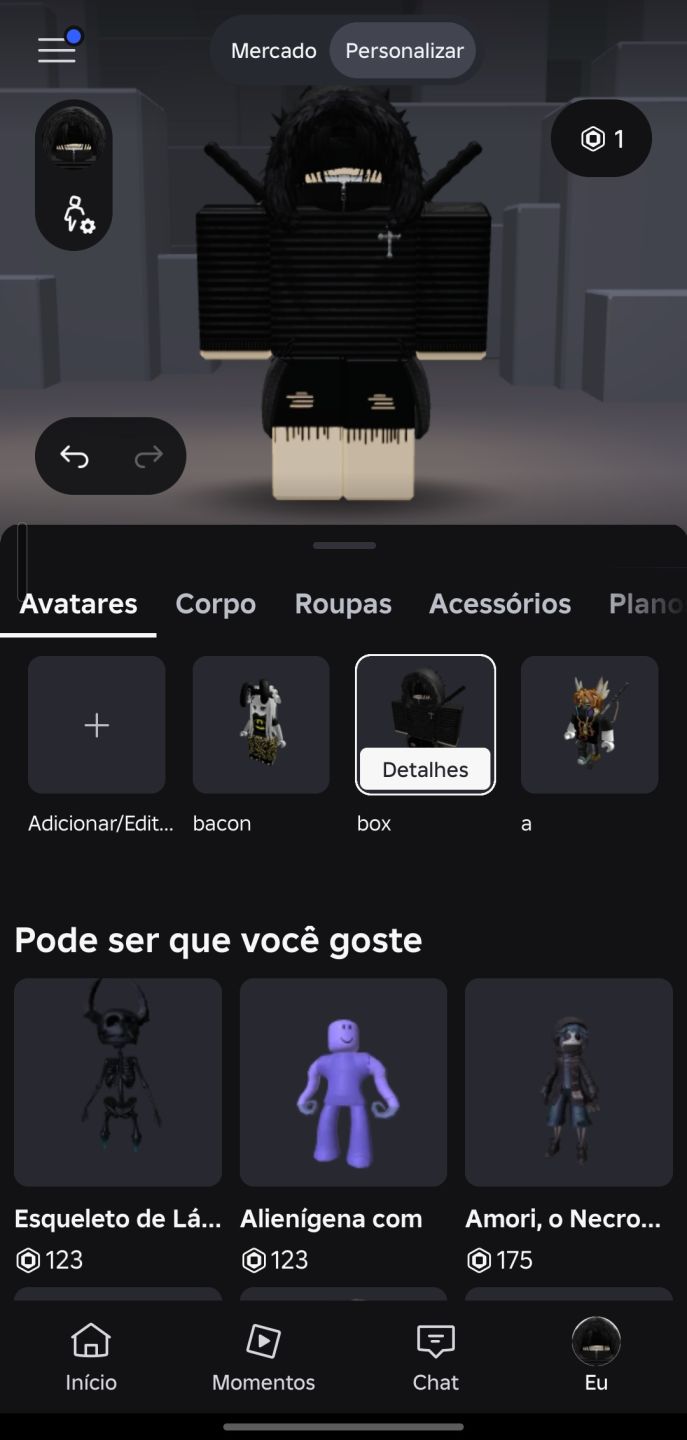 Promoção conta roblox!!! 10k de rubux gastos