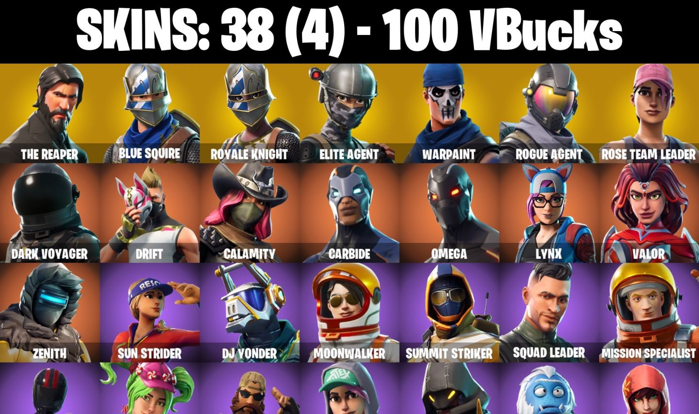 Conta Fortnite com SALVE MUNDO FUNDADOR | The Reaper | Blue Squire e 38 Skins