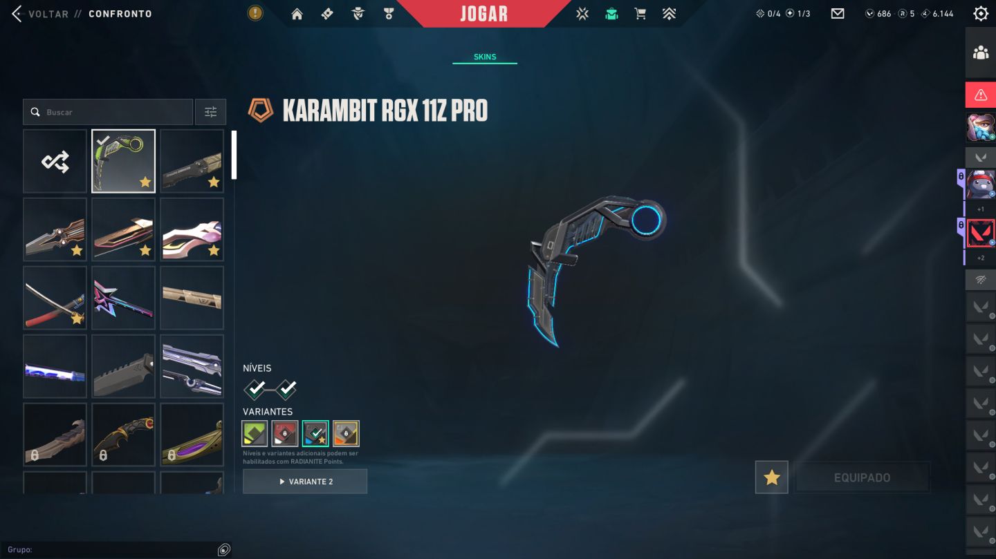 Conta Valorant Mais de 3k Gastos com Faca Rgx Phantom Champions 2024 e Muito +