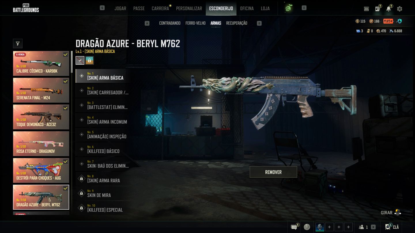 CONTA PUBG 6 PROGRESSIVE BERYL + AUG +ACE + 24 + kar98 MELHOR PREÇO DE MERCADO