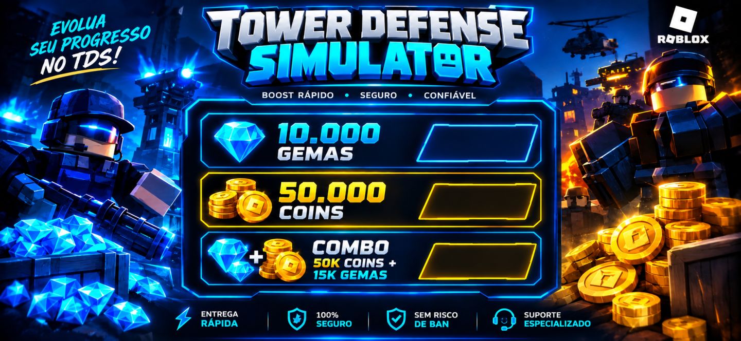 FARM RÁPIDO & SEGURO - TOWER DEFENSE SIMULATOR (GEMAS, COINS, NIVEL)