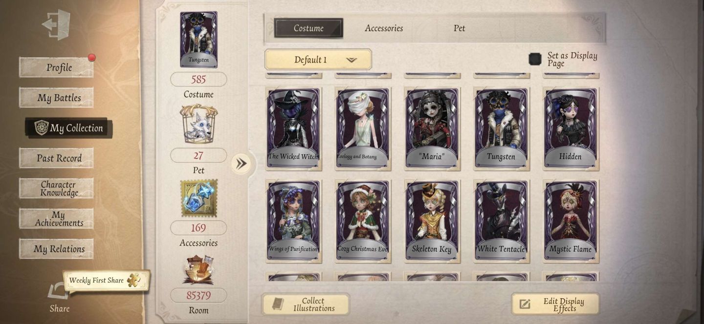 Conta identity V antiga,várias skins s e a + candy girl