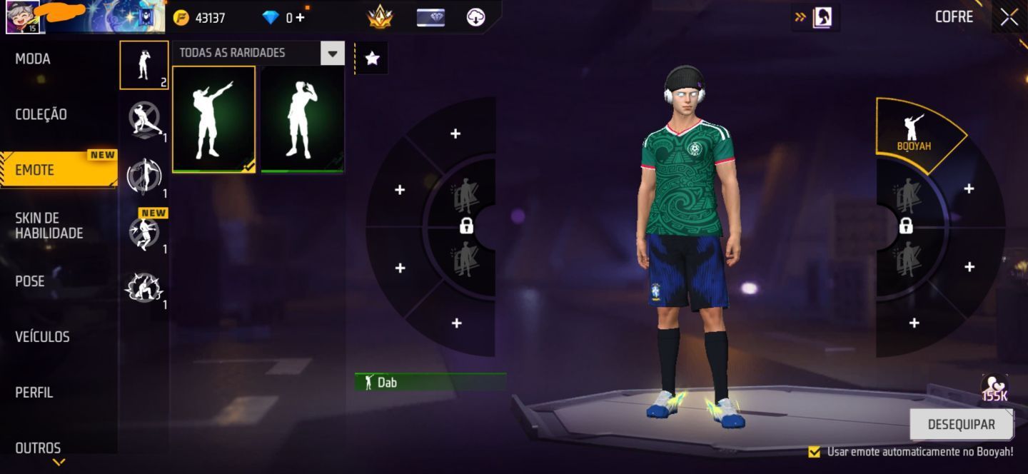 CONTA FREE FIRE COM CONJUNTO METAMORFOSE | SKIN DO BRASIL | CAMISA DO MÉXICO