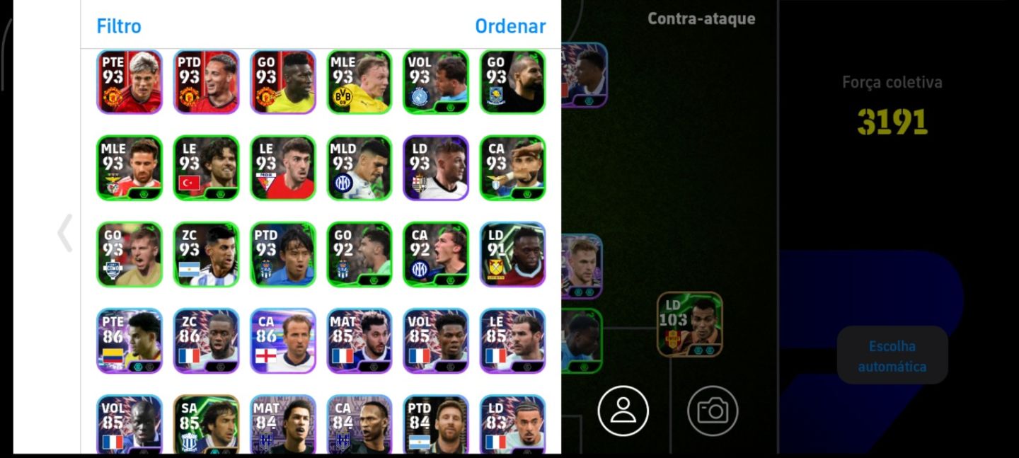 Conta eFootball TOP | Buffon 105, Neymar BT, Cafu 103, Pack França