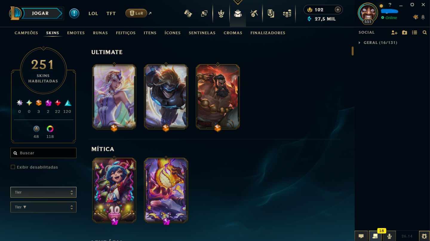 CONTA DE LOL + VALORANT