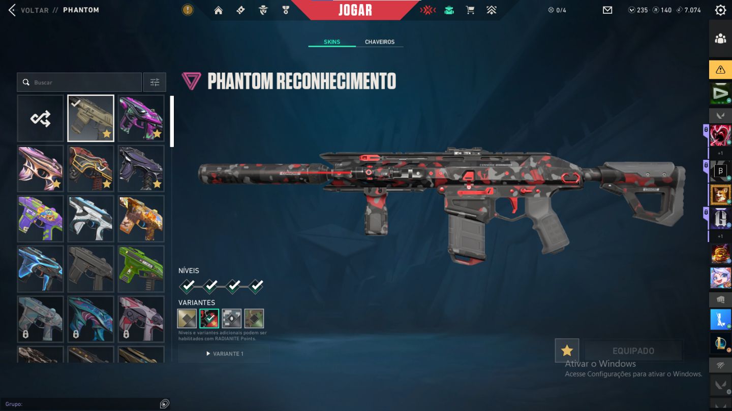 Conta Valorant, bastante skin e elo ascendente, valor renegociavel