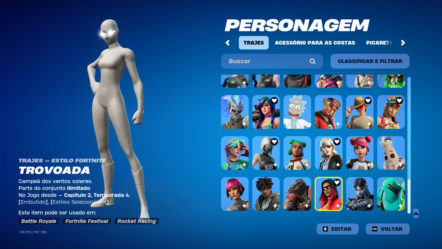CONTA FORTNITE RARA TRYHARD - PICARETA KRATUS