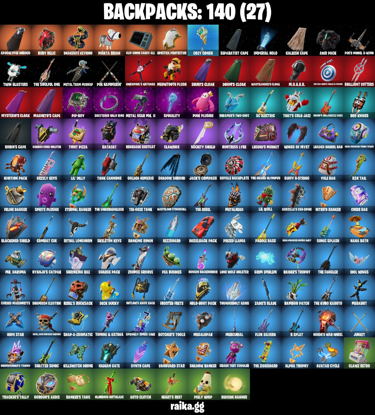 CONTA FORTNITE COM 85 SKINS ROBIN/OMEGAROK/RUST/DOOM/SOLID SNAKE/GWENPOOL