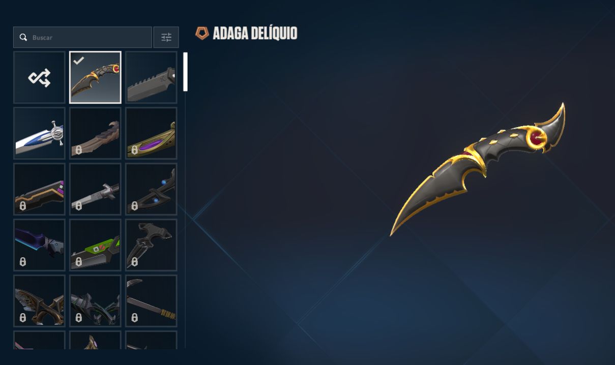 Conta Valorant | Adaga Delírio + Faca Luxo | 25+ Skins | Quase Todos os Agentes