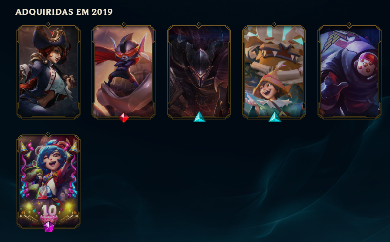 CONTA LEAGUE OF LEGENDS NVL 243 500K ZED 83 SKINS