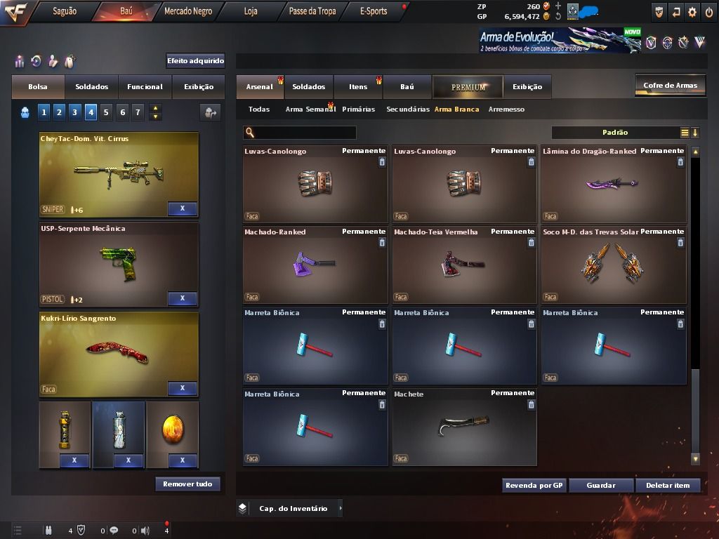Conta Top Crossfire br, 17 vips rank on