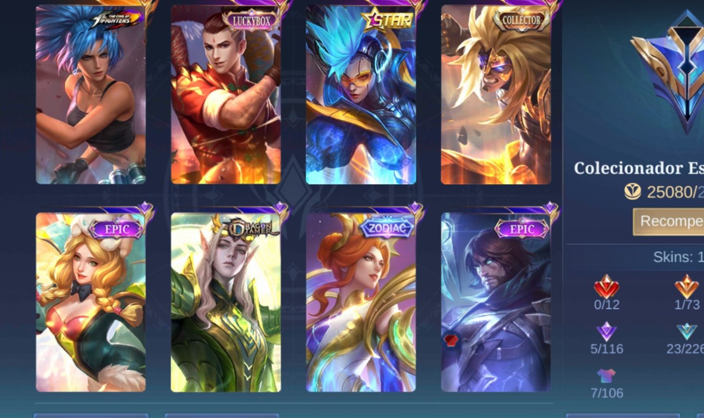 Conta boa mobile legends. Diversas skins . Conta antiga . Muito boa