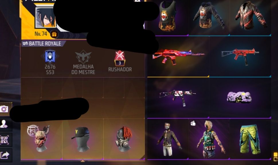 CONTA DE FREE FIRE RARA, PRIMEIROS PASSES