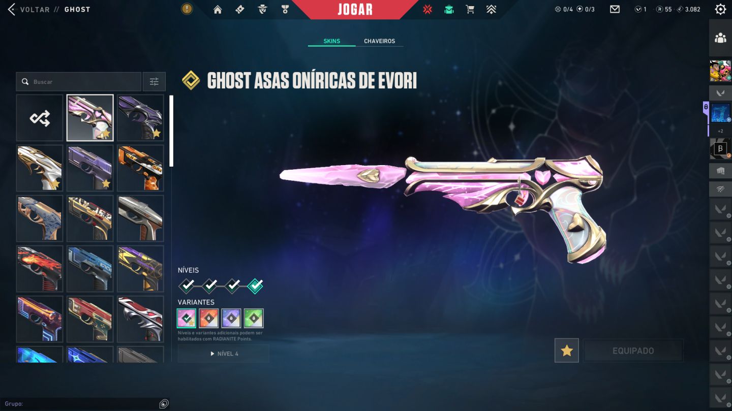 Conta Valorant com mais de 10K em skins. Champions 22/23/24/25, VCT, Arcane.