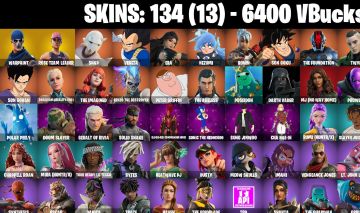 134 skins | OG STW 6400 VBUCKS Livres para uso