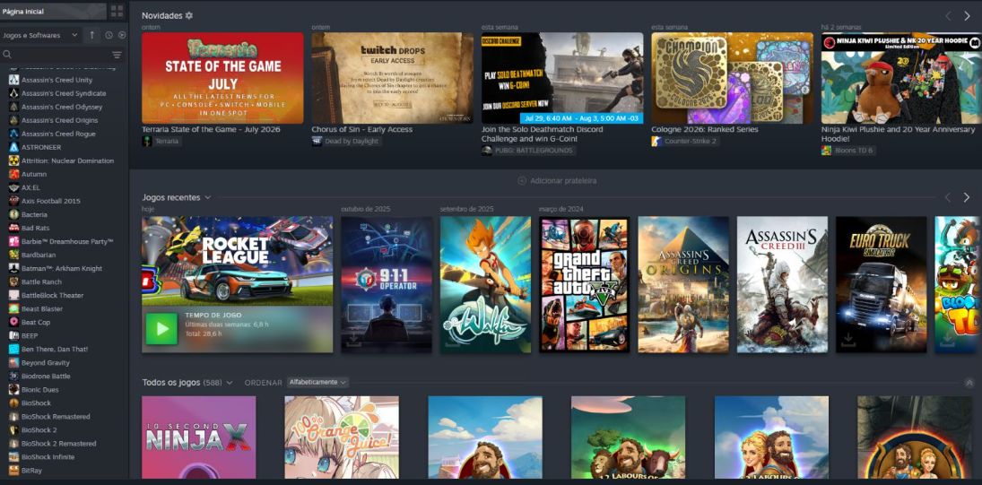 Conta Steam com Rocket League e 11 anos de serviço, LEIA A DESCRIÇÂO!!