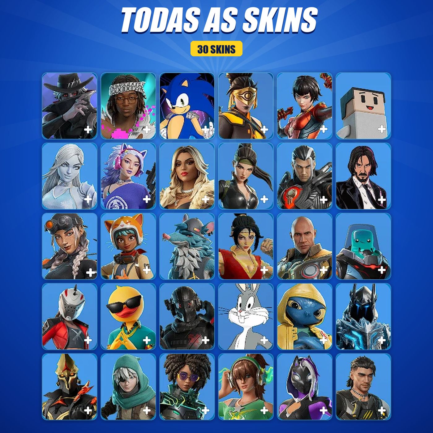 Conta Fortnite Nível 96 | 32 SKINS | 1600 VBUCKS