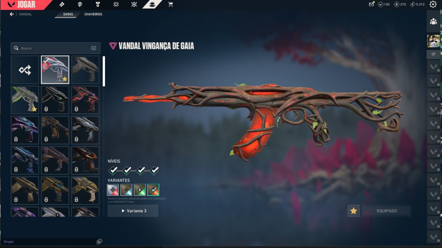 CONTA VALORANT À VENDA | PLATINA 3 | RGX + GAIA + KARAMBIT SUBLIME