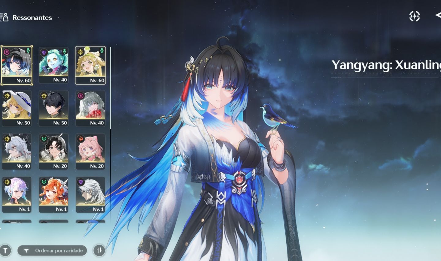 CONTA WUTHERING WAVES COM YANGYANG E2 + ARMA E OUTROS