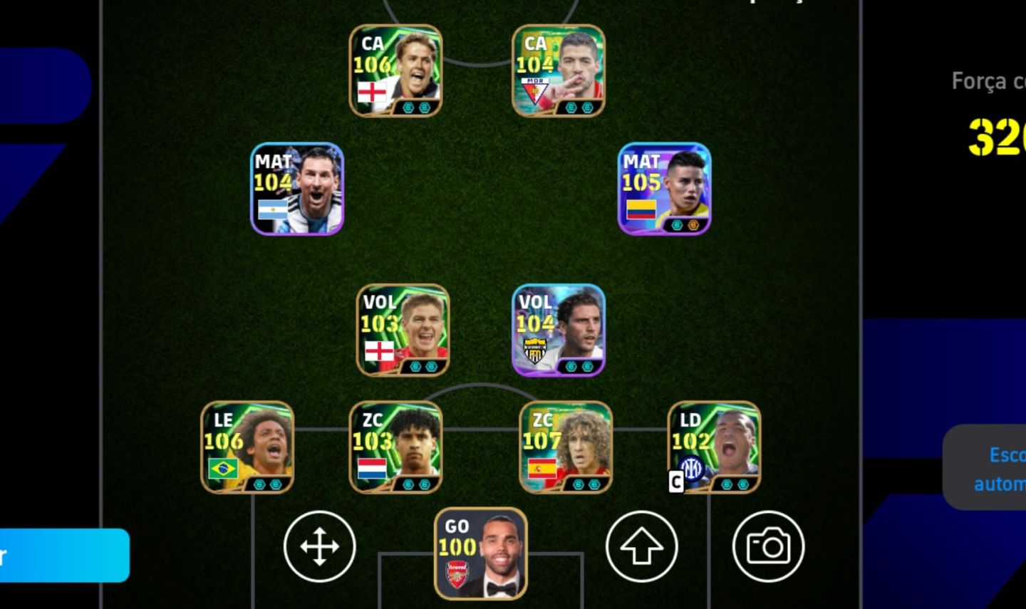 Conta de efootball com 4 jogadores de box