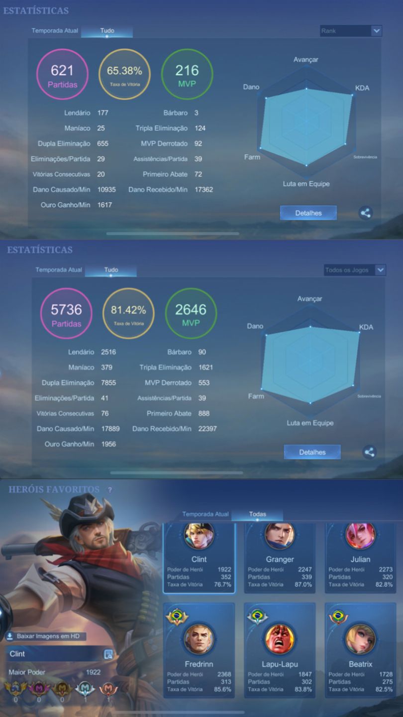 CC MOBILE LEGENDS BANG BANG SKINS MARAVILHOSAS + WR ÓTIMO