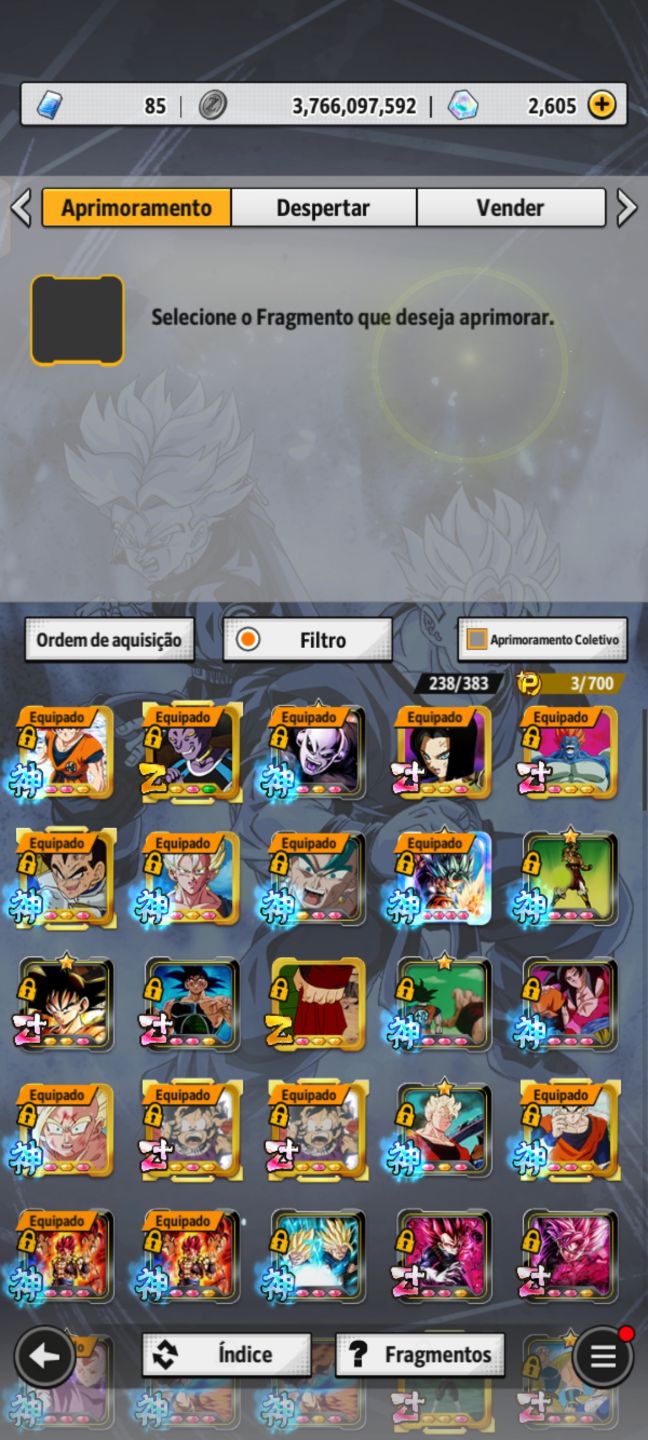 CONTA DRAGON BALL LEGENDS À VENDA