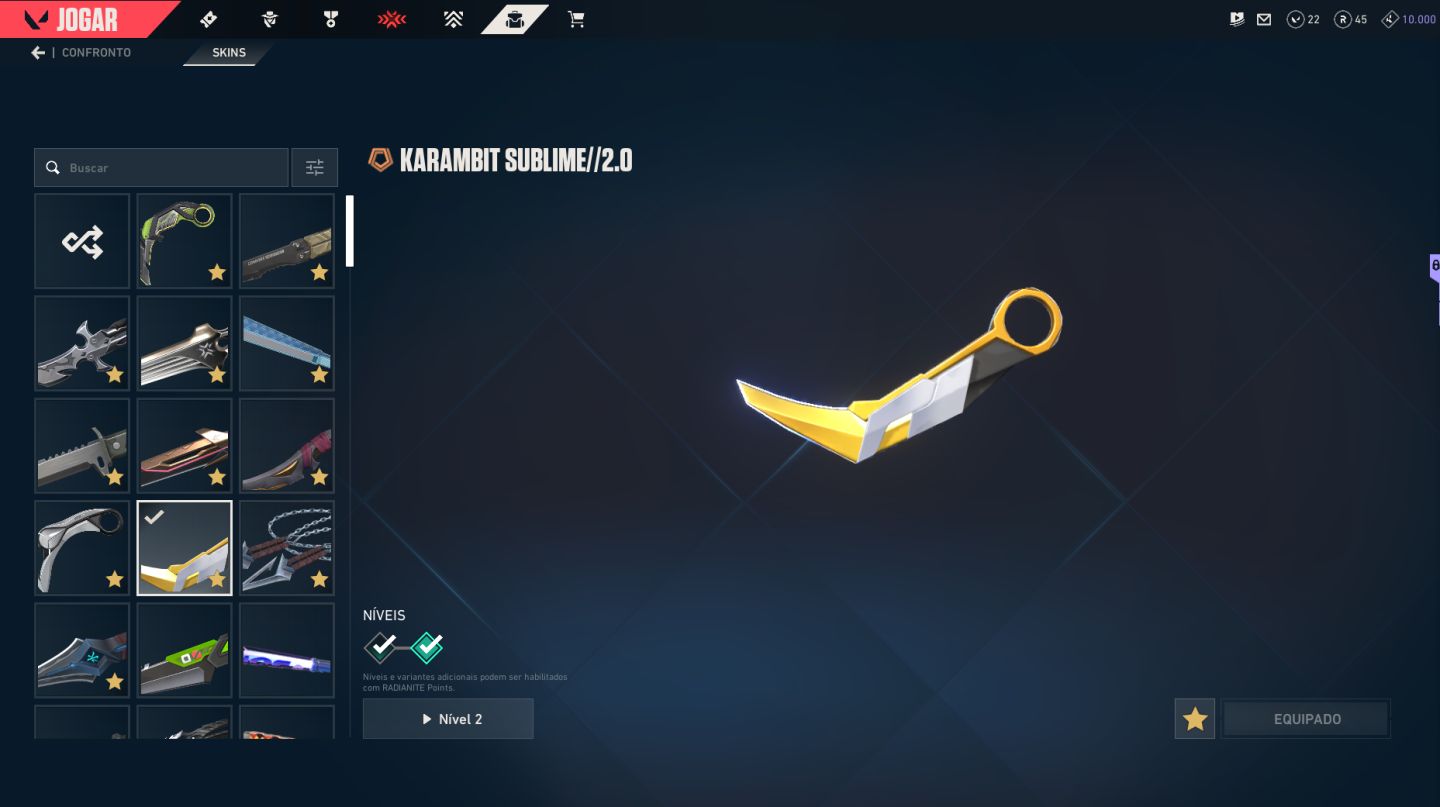CONTA VALORANT PREMIUM | DIAMANTE | PICO ASCENDENTE 2 | TODOS AGENTES | KARAMBIT