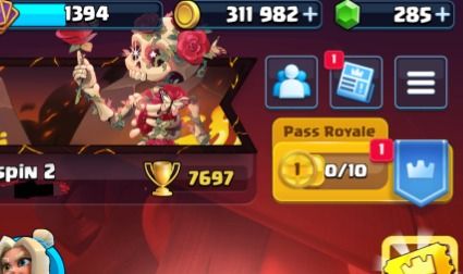 Clash Royale | 125/125 Cartas | 9 Evoluções | 2 Heróis | 7.779 Troféus