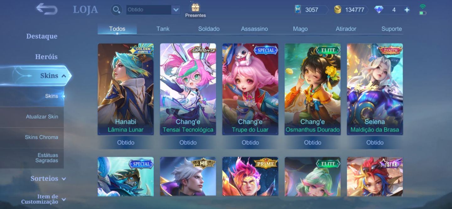 Conta mobile legends com wr bons e poucas partidas