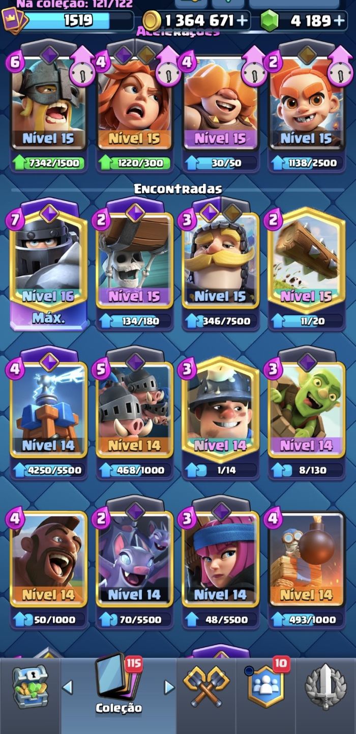 CONTA CLASH ROYALE OG 9 ANOS - 10k TROFÉUS + 1.3M OURO + 4.1k GEMAS, MUITAS EVO