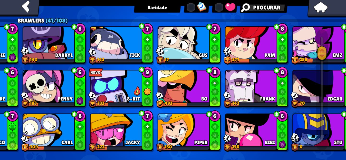 Conta DE 2019 | 8316 troféus, 41 brawlers | MUITAS SKINS