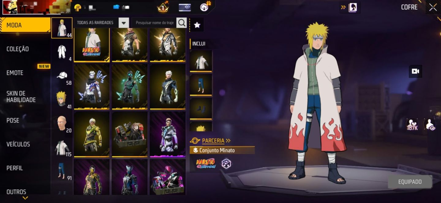 Conjunto Minato + Punho Soberano + UMP, MP40 e XM8 Atributadas Permanentes