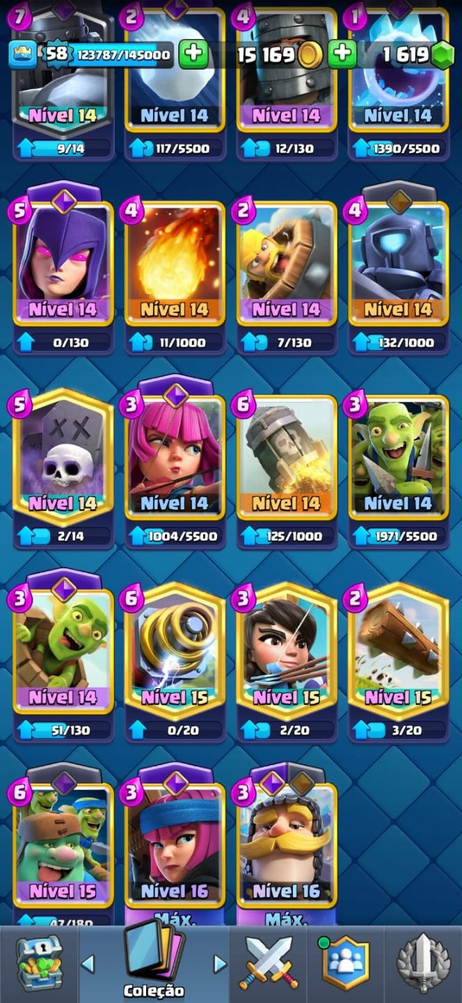 Conta Clash Royale com muitas evoluções e mais de 10k de trofeus