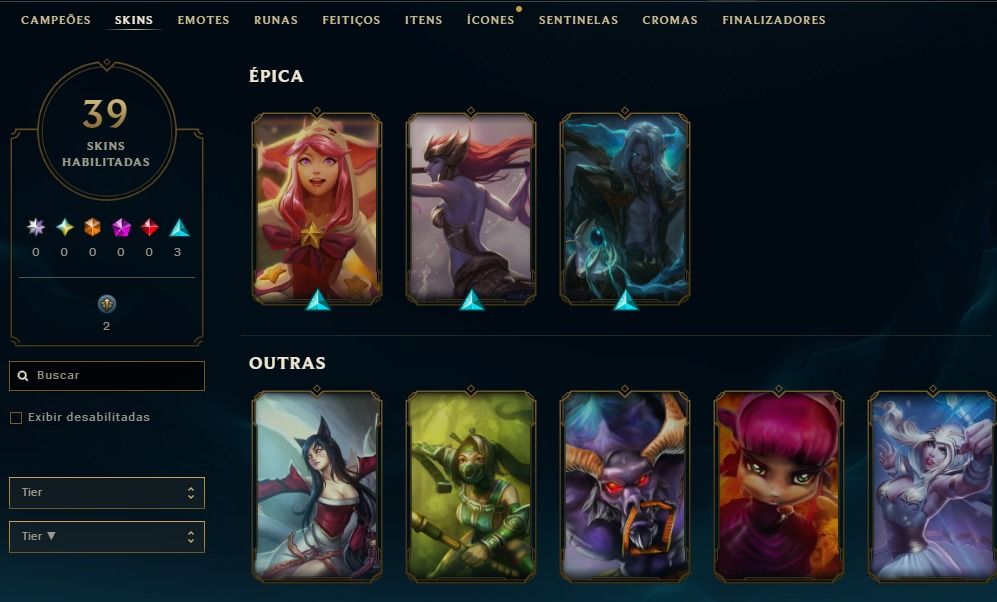 [CONTA LOL] Nível 22 | 36 Campeões | 7404 EA | Lux Pijaminha, SKT Nami e +