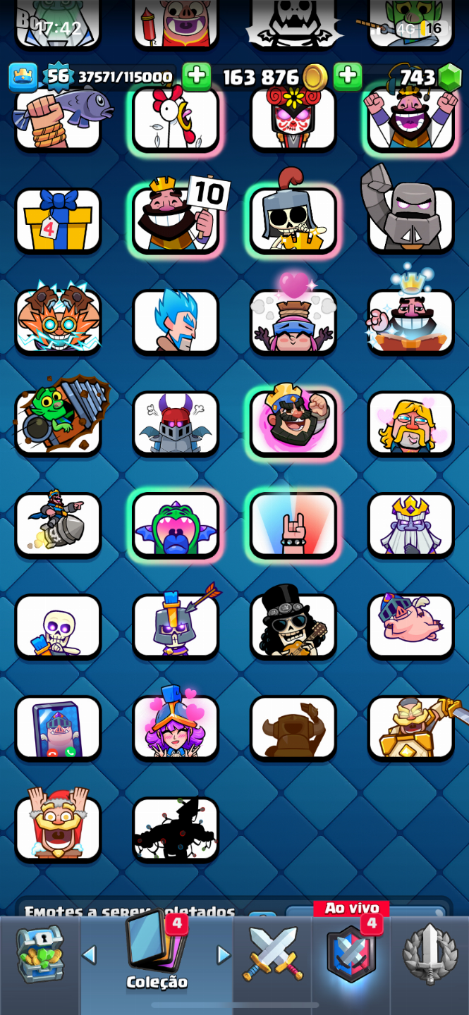 CONTA CLASH ROYALE 10K DE TROFEUS MUITAS EVOS