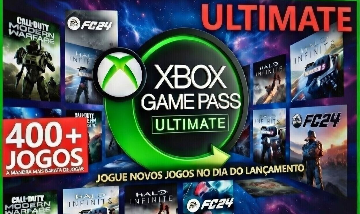 XBOX GAME PASS ULTIMATE + XCLOUD ILIMITADO + 400 JOGOS