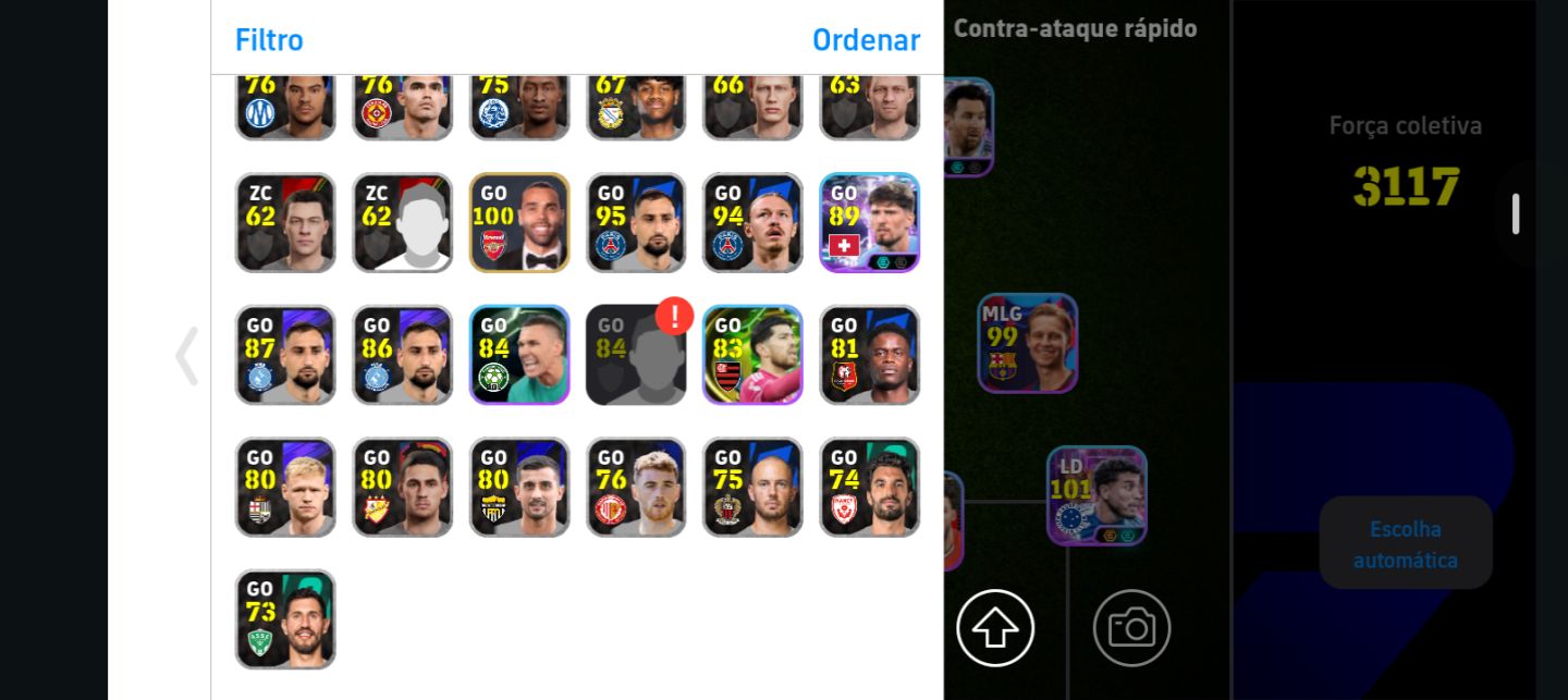 CONTA eFootball 2026 | Força Coletiva 3117 | Messi 101 + Craques 103 OVR