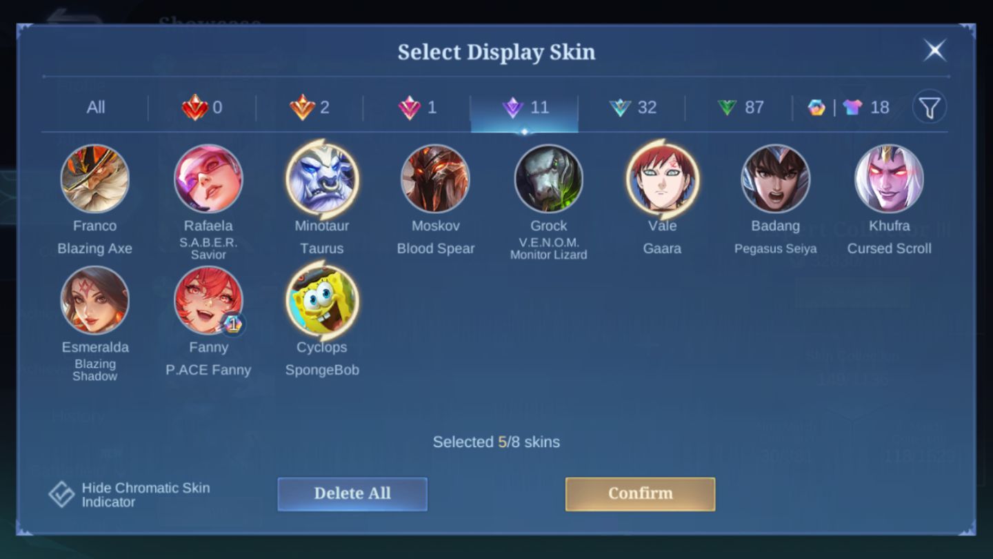 Conta Mobile Legends / MINATO Gusion / LUCKYBOX Martis / ZODIAC Minotaur